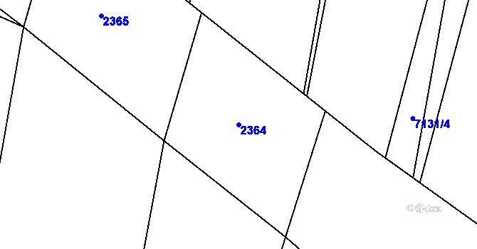 Parcela st. 2364 v KÚ Hrádek u Znojma, Katastrální mapa