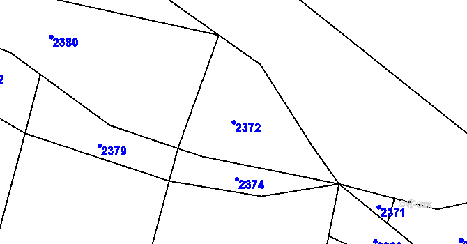 Parcela st. 2372 v KÚ Hrádek u Znojma, Katastrální mapa