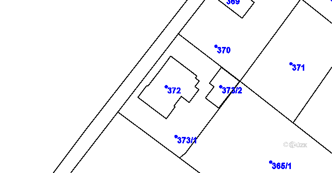 Parcela st. 372 v KÚ Donín u Hrádku nad Nisou, Katastrální mapa