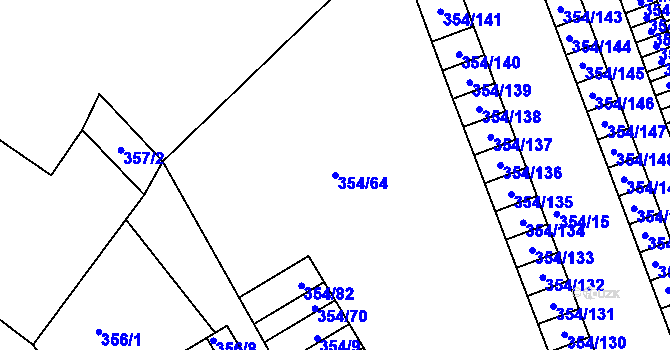 Parcela st. 354/64 v KÚ Hrádek nad Nisou, Katastrální mapa