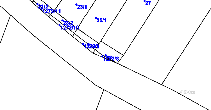 Parcela st. 28 v KÚ Hradisko, Katastrální mapa
