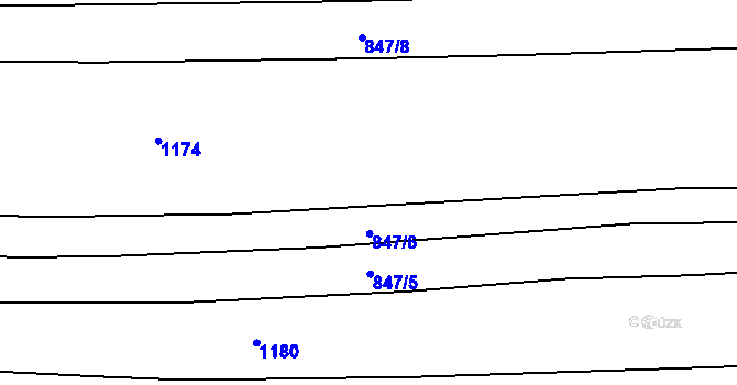 Parcela st. 847/7 v KÚ Hradiště u Domažlic, Katastrální mapa