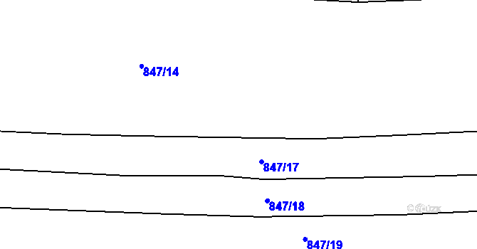 Parcela st. 847/15 v KÚ Hradiště u Domažlic, Katastrální mapa