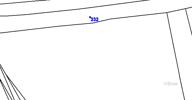 Parcela st. 233 v KÚ Hradiště u Domažlic, Katastrální mapa