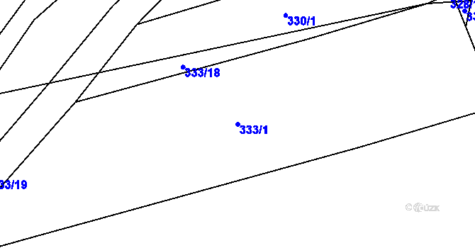 Parcela st. 333/1 v KÚ Hradiště u Domažlic, Katastrální mapa
