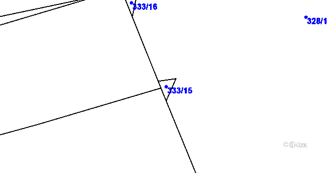 Parcela st. 333/15 v KÚ Hradiště u Domažlic, Katastrální mapa