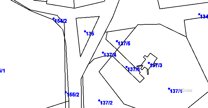 Parcela st. 137/4 v KÚ Hradiště pod Babí horou, Katastrální mapa