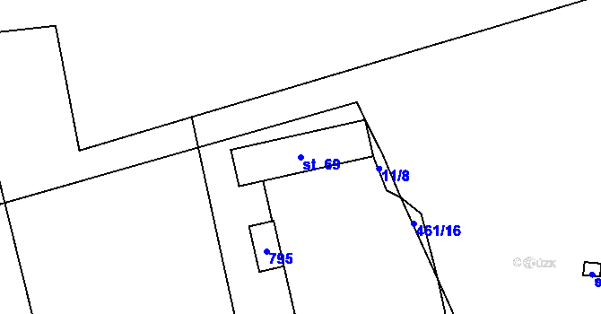 Parcela st. 69 v KÚ Hracholusky nad Berounkou, Katastrální mapa