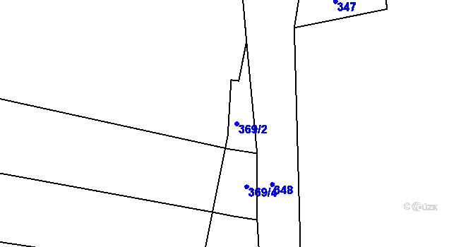 Parcela st. 369/2 v KÚ Hracholusky nad Berounkou, Katastrální mapa