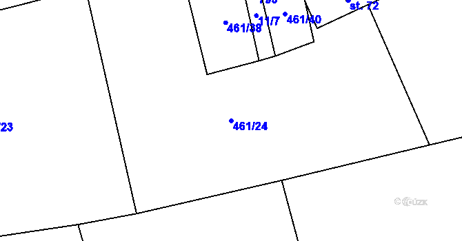 Parcela st. 461/24 v KÚ Hracholusky nad Berounkou, Katastrální mapa