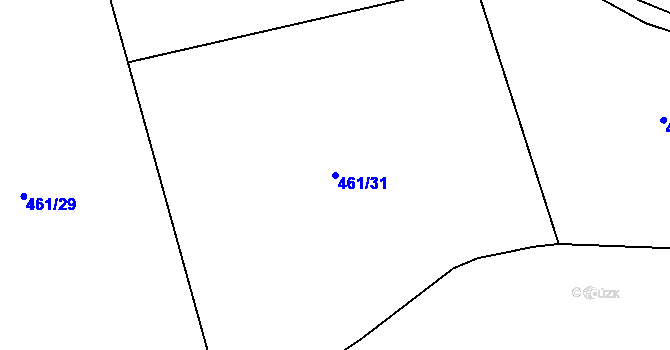 Parcela st. 461/31 v KÚ Hracholusky nad Berounkou, Katastrální mapa