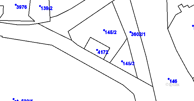 Parcela st. 70/2 v KÚ Hranice u Aše, Katastrální mapa