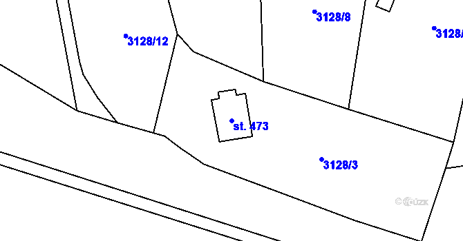 Parcela st. 473 v KÚ Hranice u Aše, Katastrální mapa