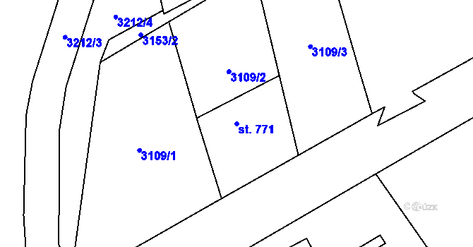 Parcela st. 771 v KÚ Hranice u Aše, Katastrální mapa
