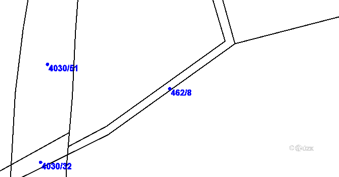 Parcela st. 462/8 v KÚ Hranice u Aše, Katastrální mapa