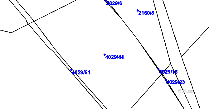 Parcela st. 4029/44 v KÚ Hranice u Aše, Katastrální mapa