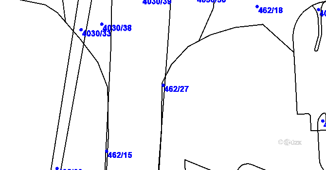 Parcela st. 462/27 v KÚ Hranice u Aše, Katastrální mapa