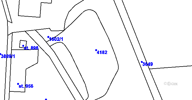 Parcela st. 4182 v KÚ Hranice u Aše, Katastrální mapa