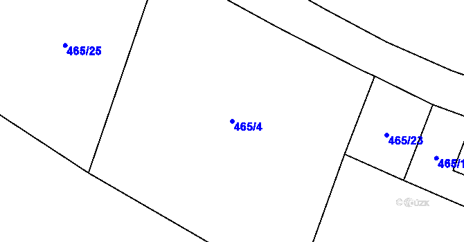 Parcela st. 465/4 v KÚ Trojmezí, Katastrální mapa