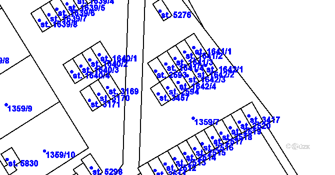 Parcela st. 2594 v KÚ Hranice, Katastrální mapa
