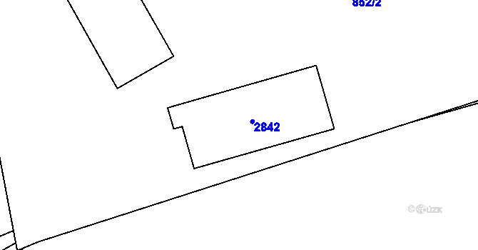 Parcela st. 3210 v KÚ Hranice, Katastrální mapa