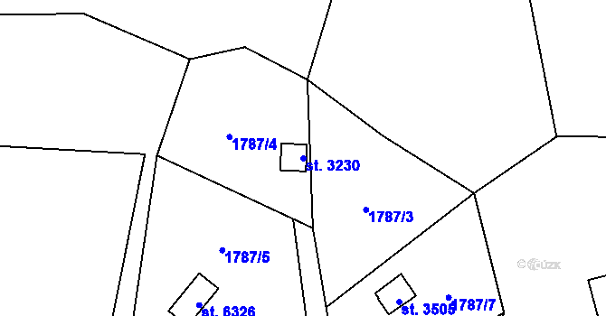 Parcela st. 3230 v KÚ Hranice, Katastrální mapa