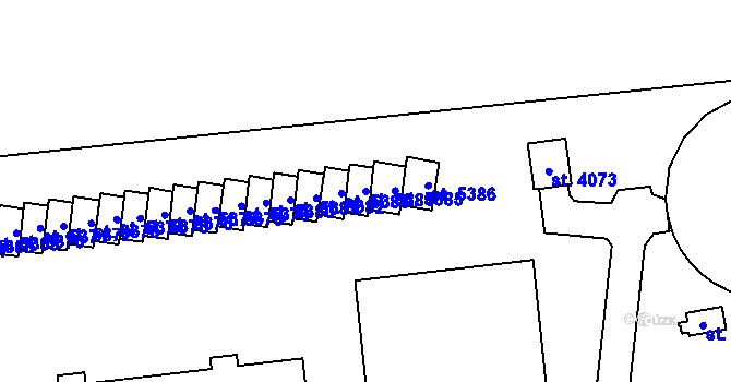 Parcela st. 5384 v KÚ Hranice, Katastrální mapa