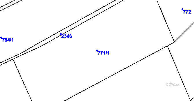 Parcela st. 771/1 v KÚ Hranice, Katastrální mapa