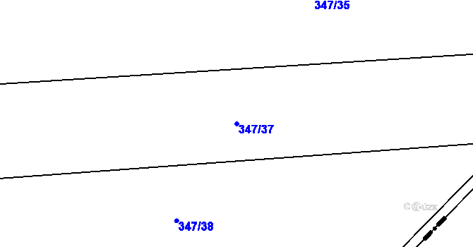 Parcela st. 347/37 v KÚ Hranice u Nových Hradů, Katastrální mapa