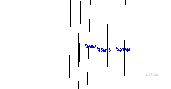 Parcela st. 498/8 v KÚ Hranice u Nových Hradů, Katastrální mapa