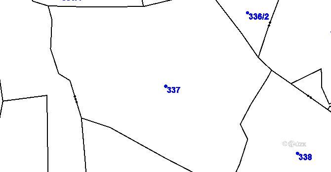 Parcela st. 337 v KÚ Dobrošov u Hrazan, Katastrální mapa