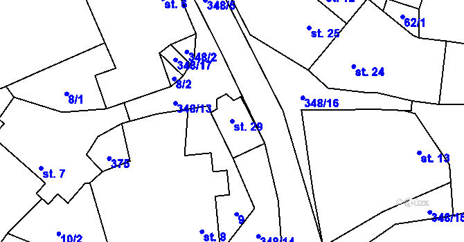Parcela st. 29 v KÚ Klisinec, Katastrální mapa