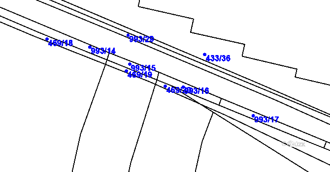 Parcela st. 469/20 v KÚ Hrdějovice, Katastrální mapa