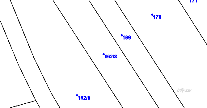Parcela st. 162/8 v KÚ Hrdibořice, Katastrální mapa