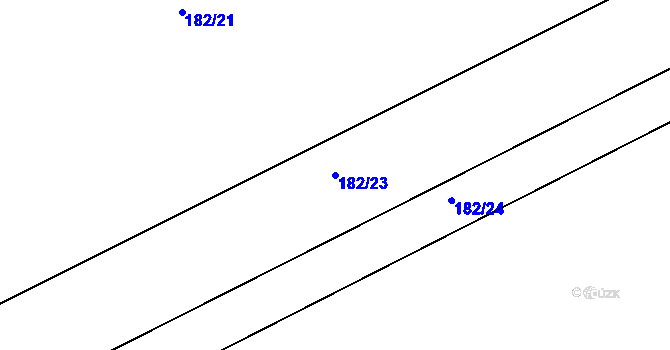 Parcela st. 182/23 v KÚ Hrdibořice, Katastrální mapa