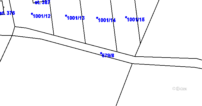 Parcela st. 679/8 v KÚ Hrdlív, Katastrální mapa