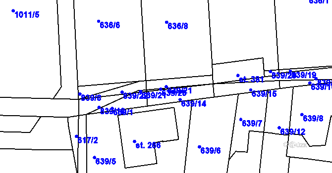 Parcela st. 839/21 v KÚ Hrdlív, Katastrální mapa