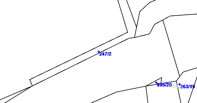 Parcela st. 247/2 v KÚ Hrdlovka-Nový Dvůr, Katastrální mapa