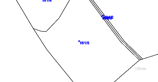 Parcela st. 161/5 v KÚ Verneřice u Hrobu, Katastrální mapa