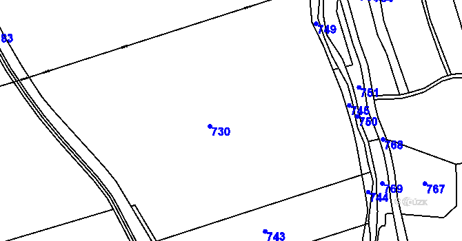 Parcela st. 294/2 v KÚ Kučlín, Katastrální mapa