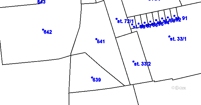 Parcela st. 360/6 v KÚ Kučlín, Katastrální mapa