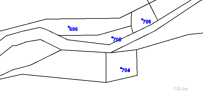 Parcela st. 363/6 v KÚ Kučlín, Katastrální mapa