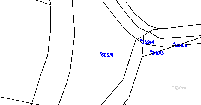 Parcela st. 689/6 v KÚ Razice, Katastrální mapa