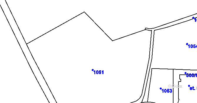 Parcela st. 564/4 v KÚ Blansko u Hrochova Týnce, Katastrální mapa