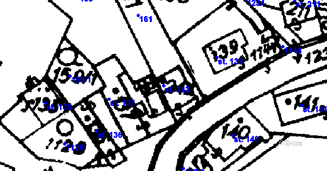 Parcela st. 242 v KÚ Hrochův Týnec, Katastrální mapa