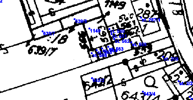 Parcela st. 565 v KÚ Hrochův Týnec, Katastrální mapa