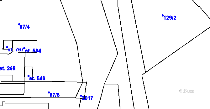 Parcela st. 109/2 v KÚ Hrochův Týnec, Katastrální mapa