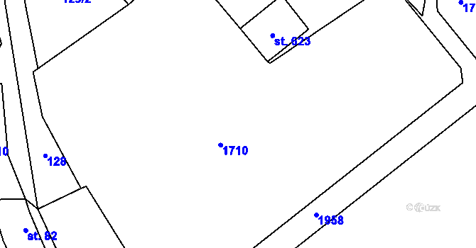 Parcela st. 129/1 v KÚ Hrochův Týnec, Katastrální mapa