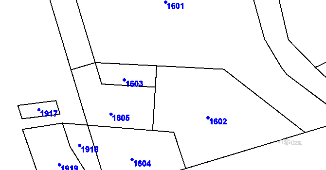 Parcela st. 200/1 v KÚ Hrochův Týnec, Katastrální mapa