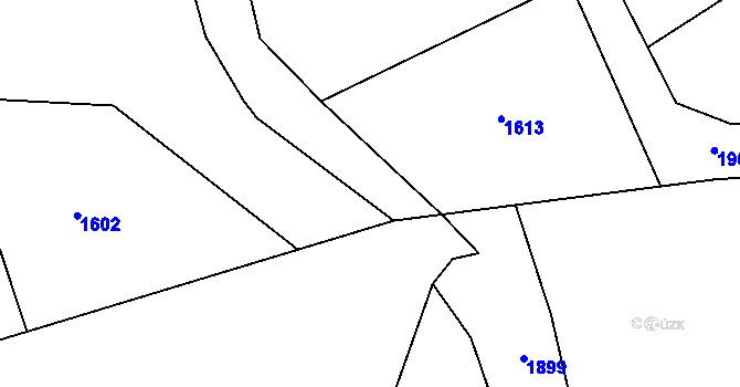 Parcela st. 202/4 v KÚ Hrochův Týnec, Katastrální mapa